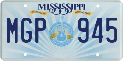 MS license plate MGP945