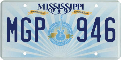 MS license plate MGP946