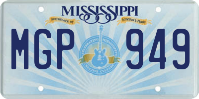 MS license plate MGP949
