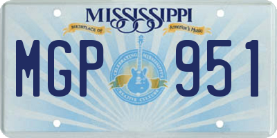 MS license plate MGP951