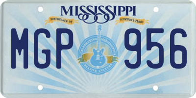 MS license plate MGP956