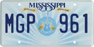 MS license plate MGP961
