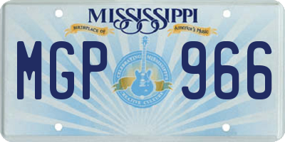 MS license plate MGP966