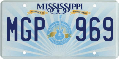 MS license plate MGP969