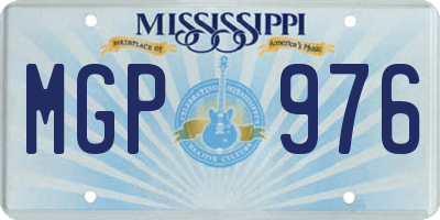 MS license plate MGP976