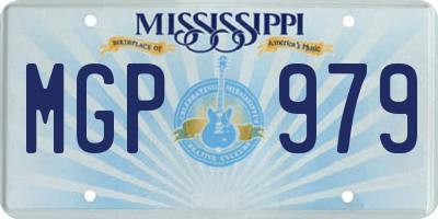 MS license plate MGP979