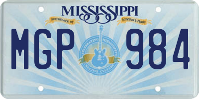 MS license plate MGP984