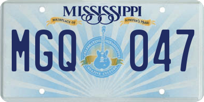 MS license plate MGQ047