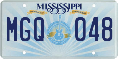 MS license plate MGQ048