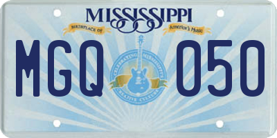 MS license plate MGQ050