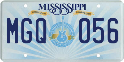 MS license plate MGQ056
