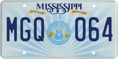 MS license plate MGQ064