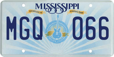 MS license plate MGQ066