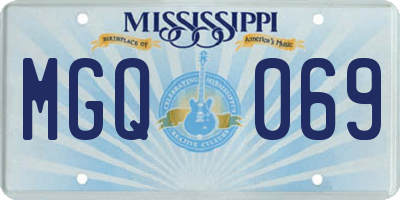 MS license plate MGQ069