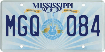 MS license plate MGQ084