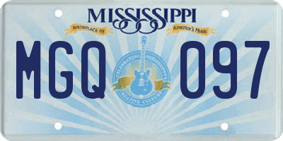 MS license plate MGQ097