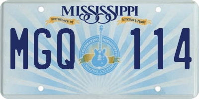 MS license plate MGQ114