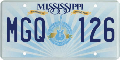 MS license plate MGQ126