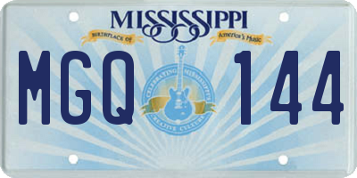 MS license plate MGQ144