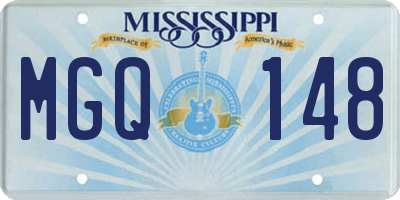 MS license plate MGQ148