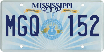MS license plate MGQ152