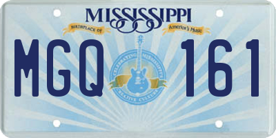 MS license plate MGQ161