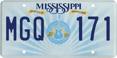 MS license plate MGQ171