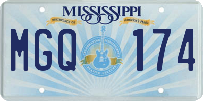 MS license plate MGQ174