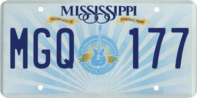 MS license plate MGQ177