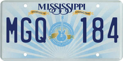 MS license plate MGQ184