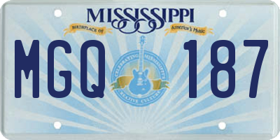 MS license plate MGQ187