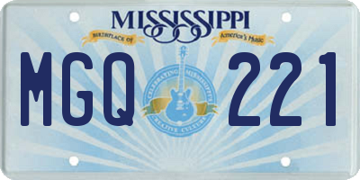 MS license plate MGQ221