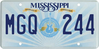 MS license plate MGQ244