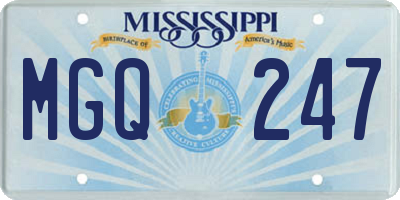 MS license plate MGQ247