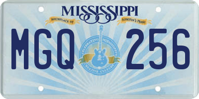 MS license plate MGQ256