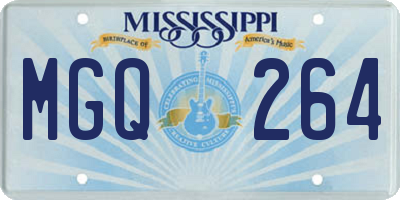 MS license plate MGQ264