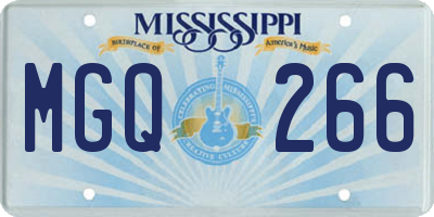 MS license plate MGQ266