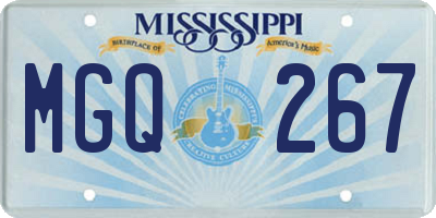MS license plate MGQ267