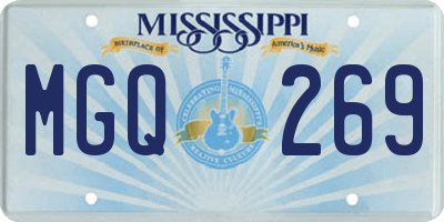 MS license plate MGQ269