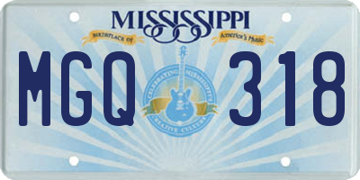 MS license plate MGQ318