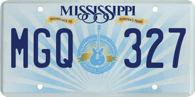 MS license plate MGQ327