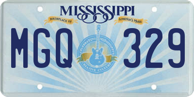 MS license plate MGQ329