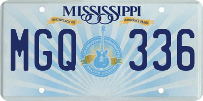 MS license plate MGQ336