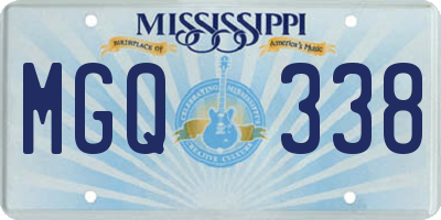 MS license plate MGQ338