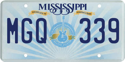 MS license plate MGQ339
