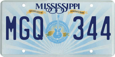 MS license plate MGQ344