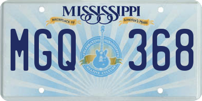 MS license plate MGQ368