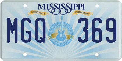 MS license plate MGQ369