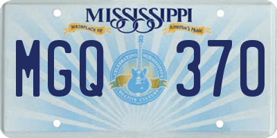 MS license plate MGQ370