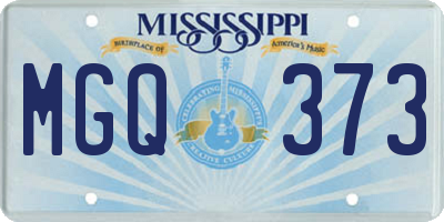 MS license plate MGQ373